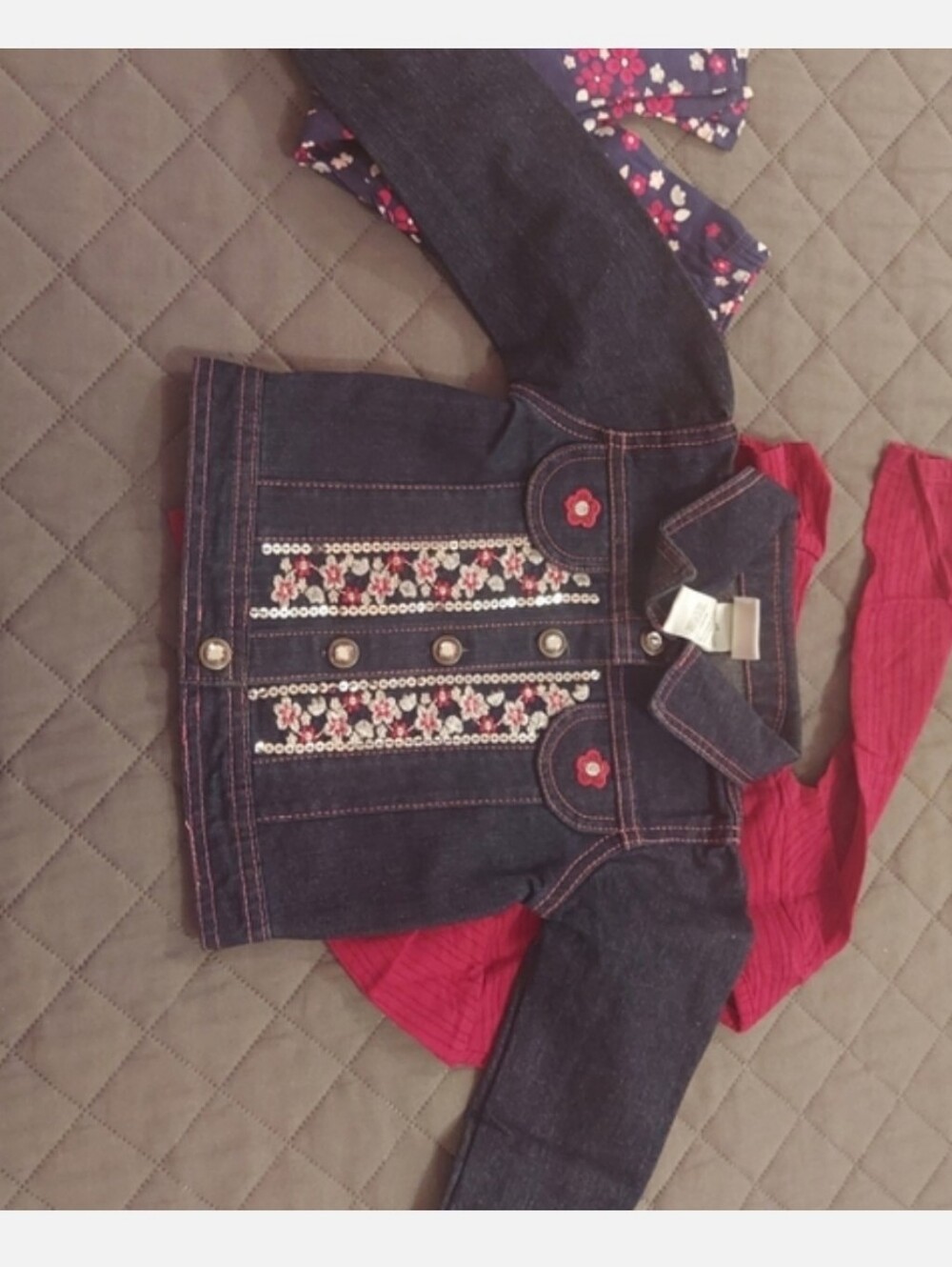 Nannette Dark Blue Denim Jacket Set